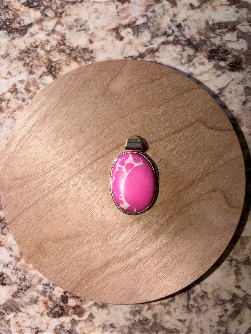 Pink Oval Larmier Pendant - Women Jewelry 925 sterling silver